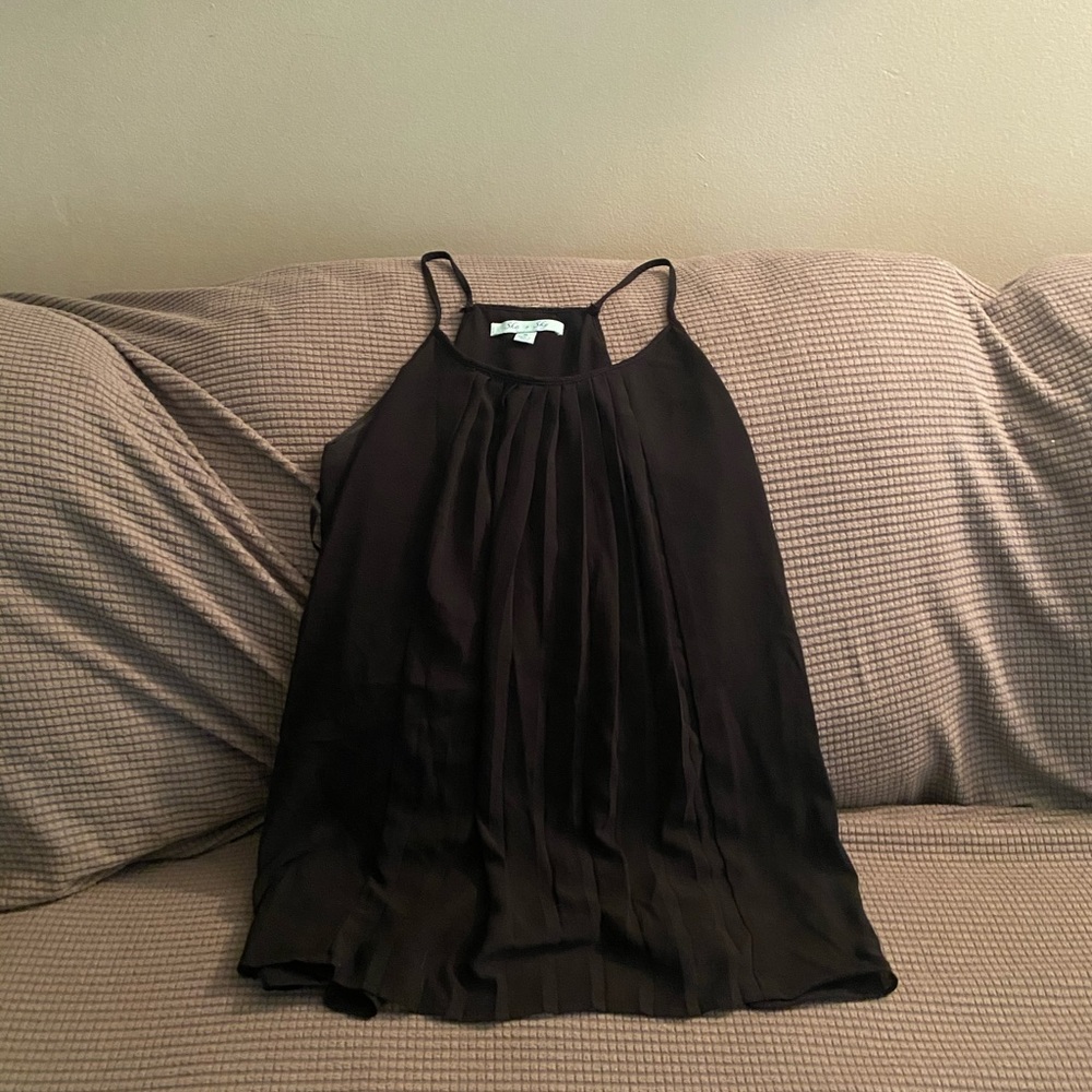 This is a small black tank top, super classy.